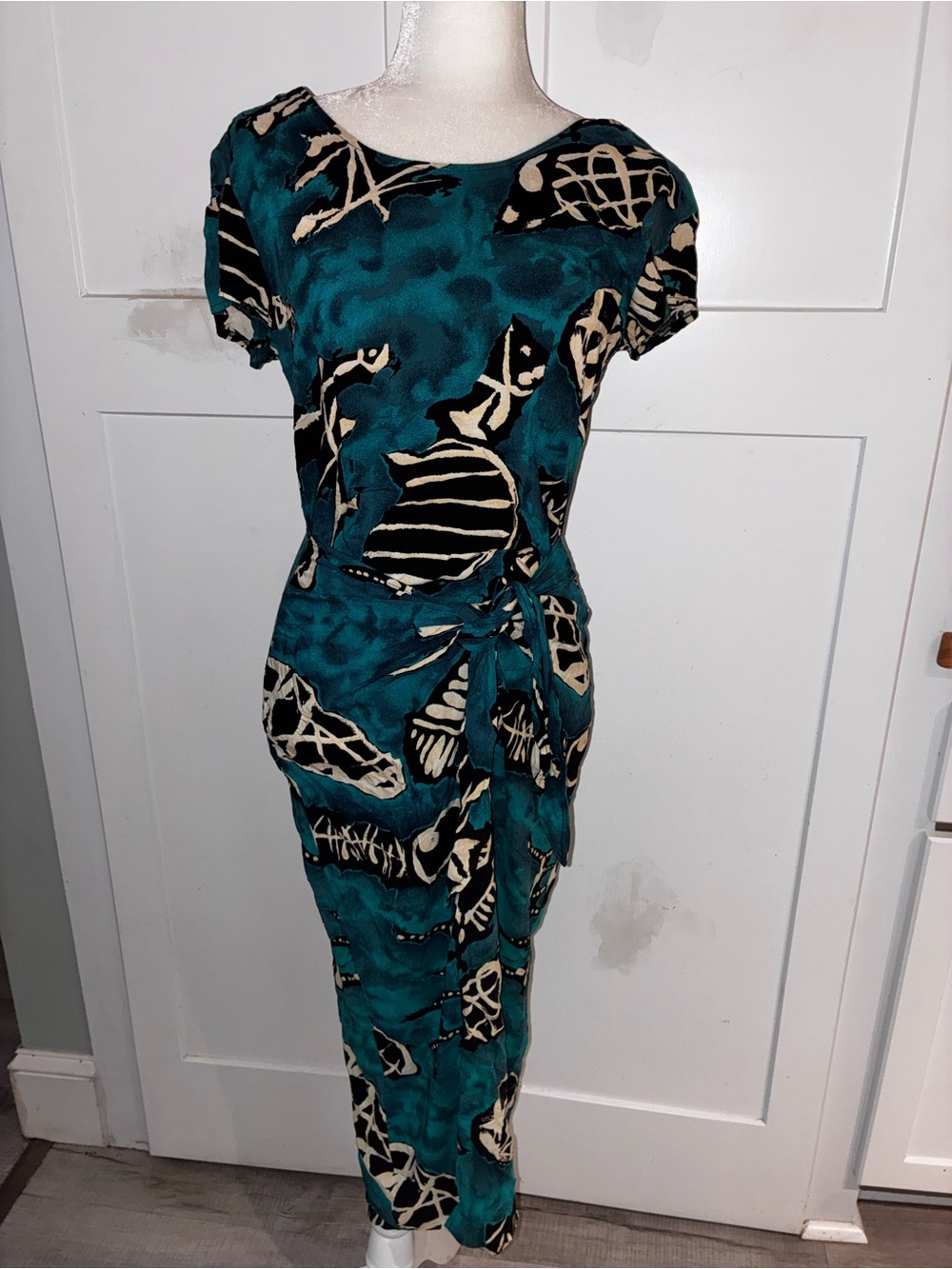 Vintage Bodycon Wrap Dress, All That Jazz, Tibal Midi Dress, 9-10 Rare